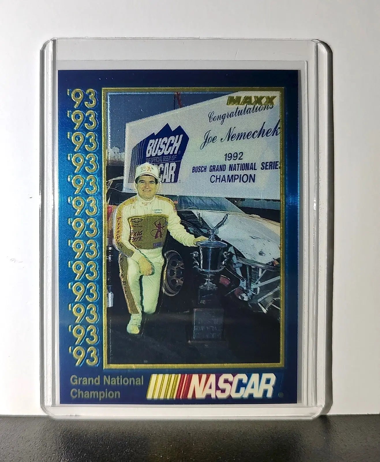 Grand National Champion 1993 Maxx Premier Plus Racing #176 NASCAR Card - Racing Card Single