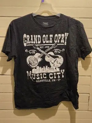 Grand Ole Opry T-Shirt Mens L Black Short Sleeve Music City Nashville Tee - Apparel
