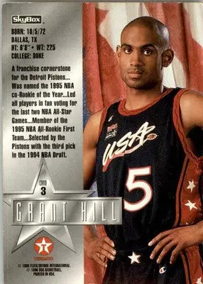 Grant Hill - 1996 SkyBox Texaco USA - #3 - Basketball - Basketball Card Single