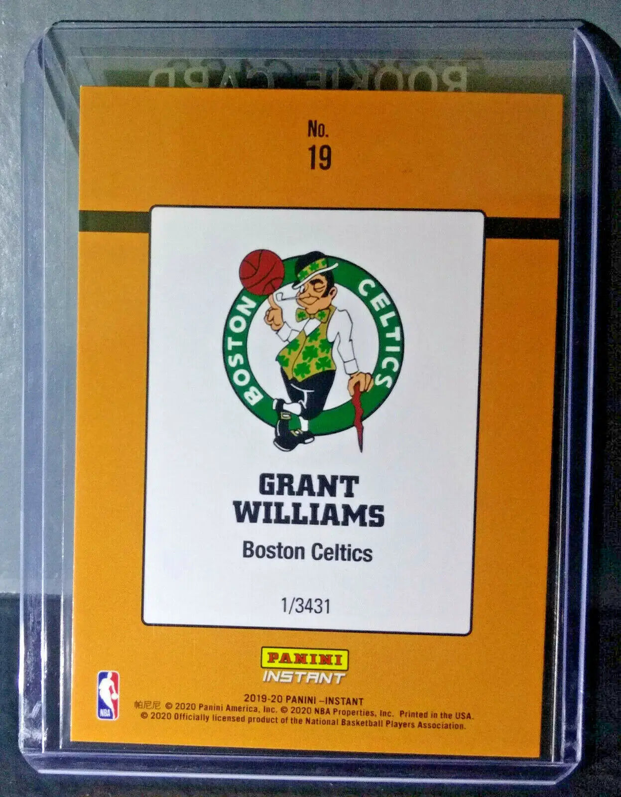Grant Williams 2019-20 Panini NBA #19 Rated Rookie Retro Card 1/3431 - Basketball Card Single