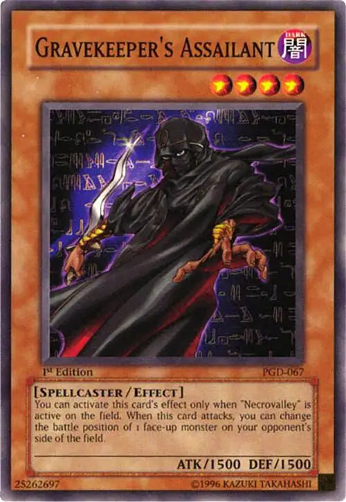 Gravekeeper’s Assailant - Pharaonic Guardian - PGD-067 - 1st Edition MP Yu-Gi-Oh - Yu-Gi-Oh! Card Single