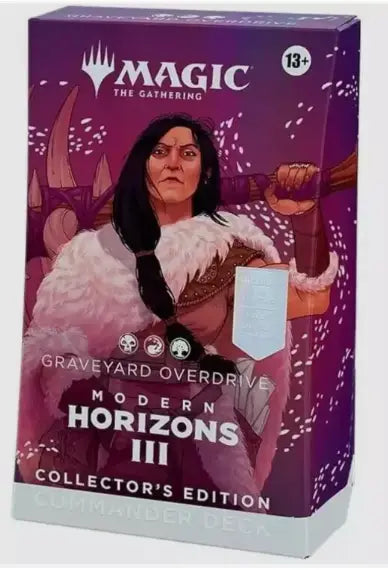 Magic: The Gathering Modern Horizons III Collector’s Edition box with purple artwork