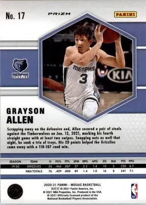 Grayson Allen - 2020-21 Panini Mosaic - #17 - Mosaic Camo Pink Basketball - Basketball Card Single