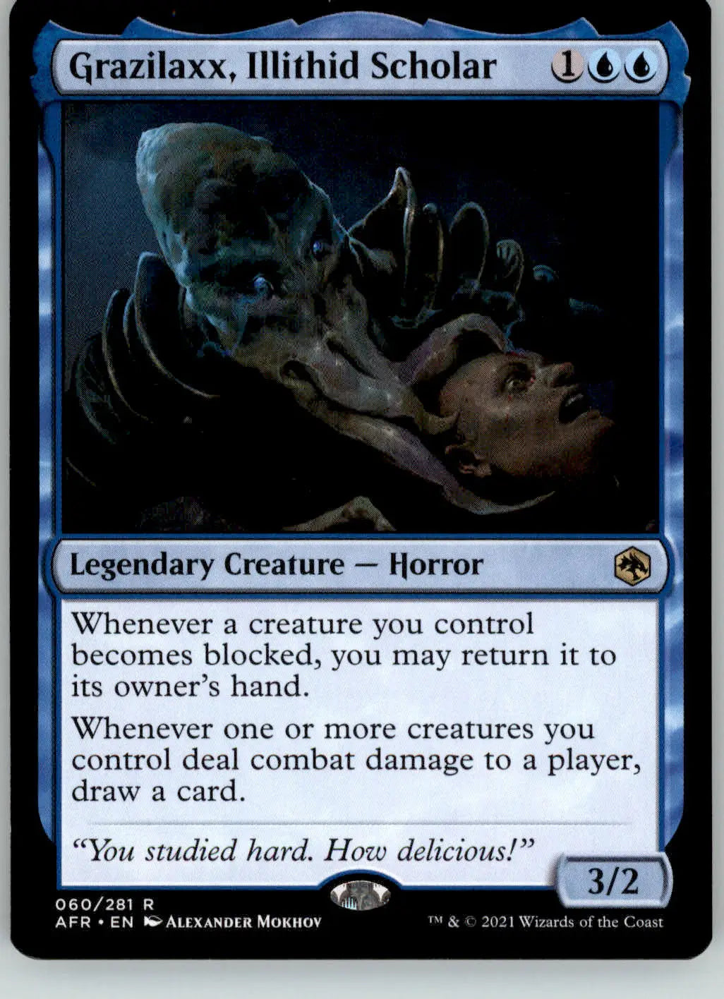 Grazilaxx Illithid Scholar - Adventures in the Forgotten Realms - 60 - NM Magic - Magic Card Single