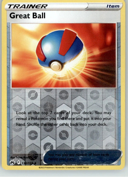 Great Ball - Crown Zenith - 132/159 - Reverse Holo LP Pokemon - Pokémon Card Single