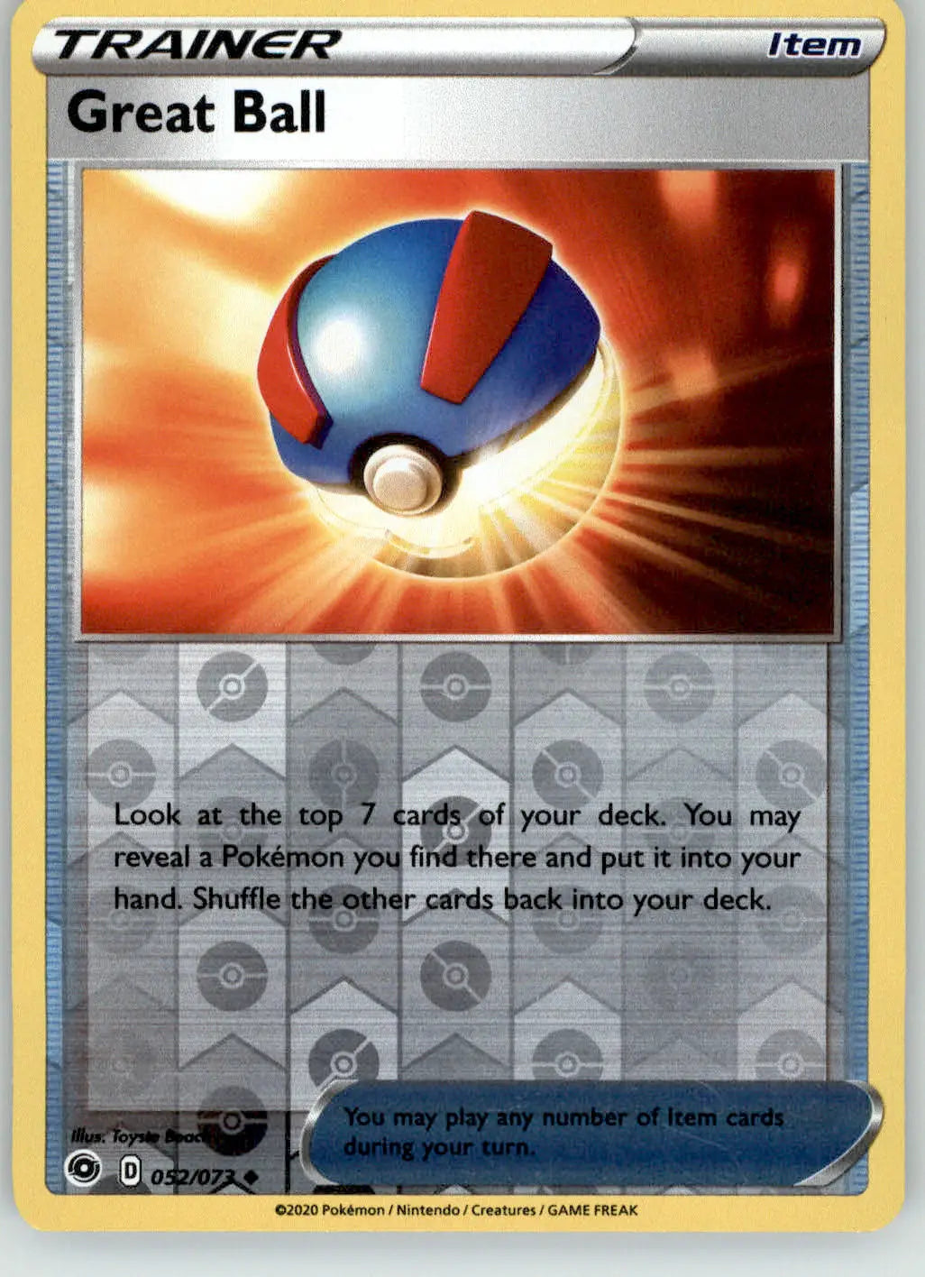 Great Ball - Sword & Shield Base Set - 164/202 - Reverse Holo LP Pokemon - Pokémon Card Single