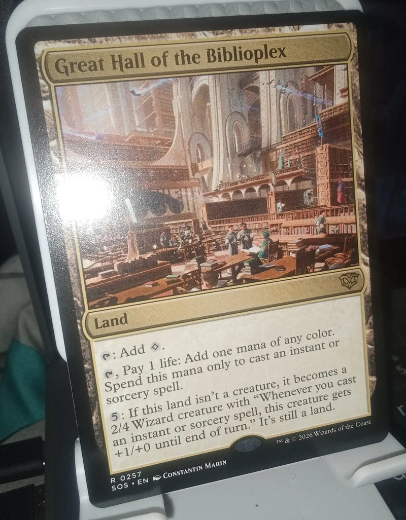 Great Hall of the Biblioplex - 257 - NM - Secrets of Strixhaven Regular Land - Magic Card Single