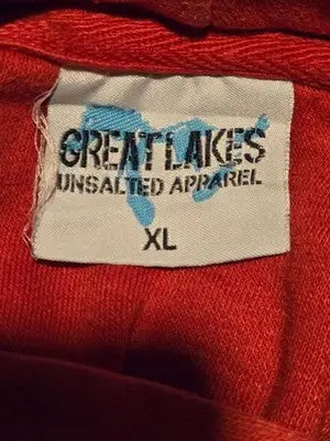Great Lakes Hoodie Mens XL Red Lifeguard Mackinac Island Pullover Graphic - Apparel
