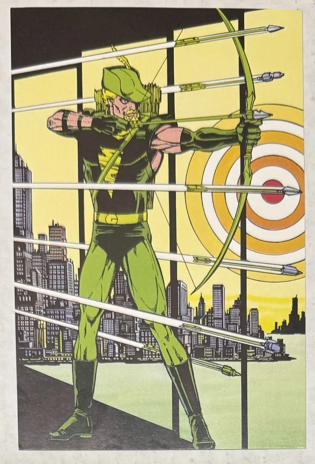 Green Arrow Postcard Unposted 1984 DC Comics - Entertainment Memorabilia