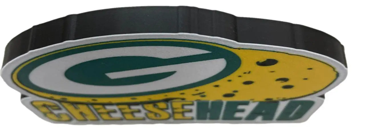 Green Bay Packers Cheesehead logo magnet for fan decor and game day tailgate