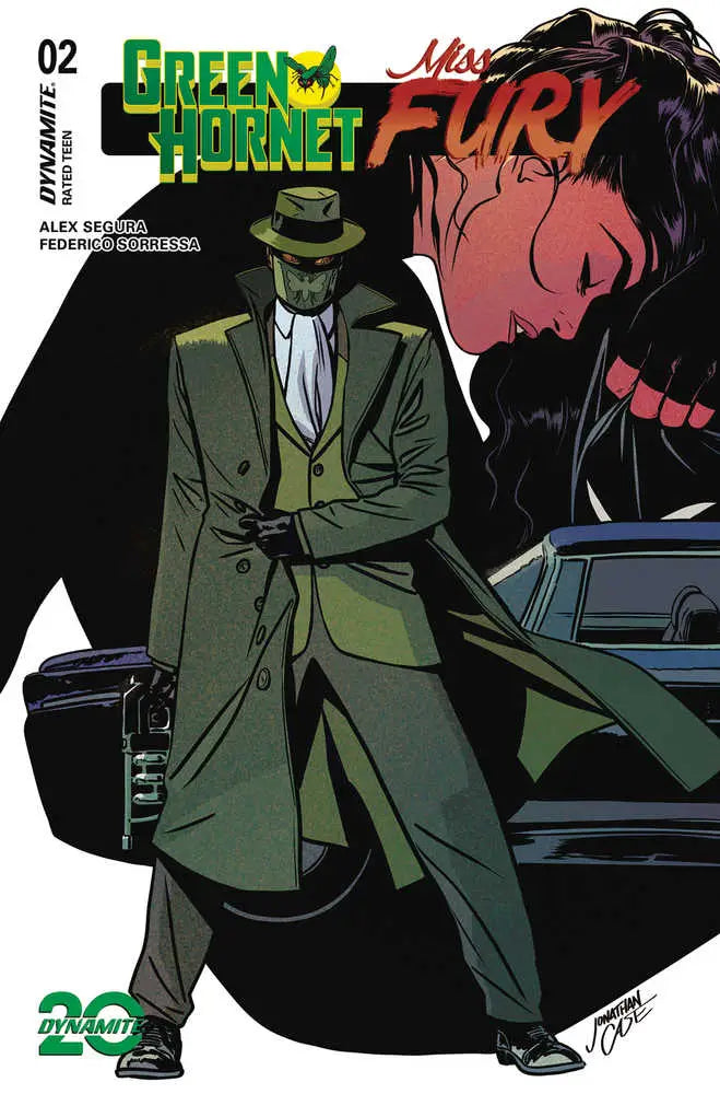 Green Hornet Miss Fury comic book cover from Green Hornet Miss series in a protective case