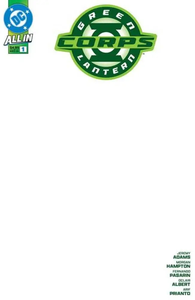 Green Lantern Corps #1 Cover E Blank Card Stock Variant - DC Card Single