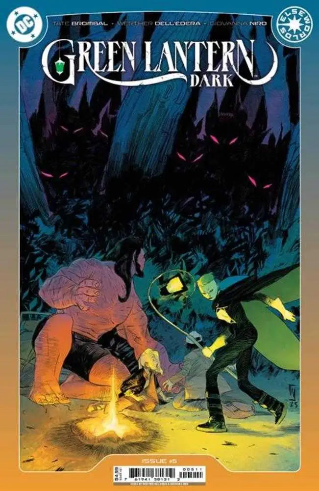 Green Lantern Dark comic book cover illustrated by Werther Dell Edera featuring Green Lantern Dark series