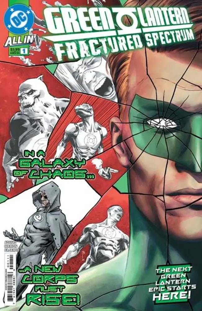 Green Lantern comic book cover featuring Green Lantern Fractured Spectrum #1