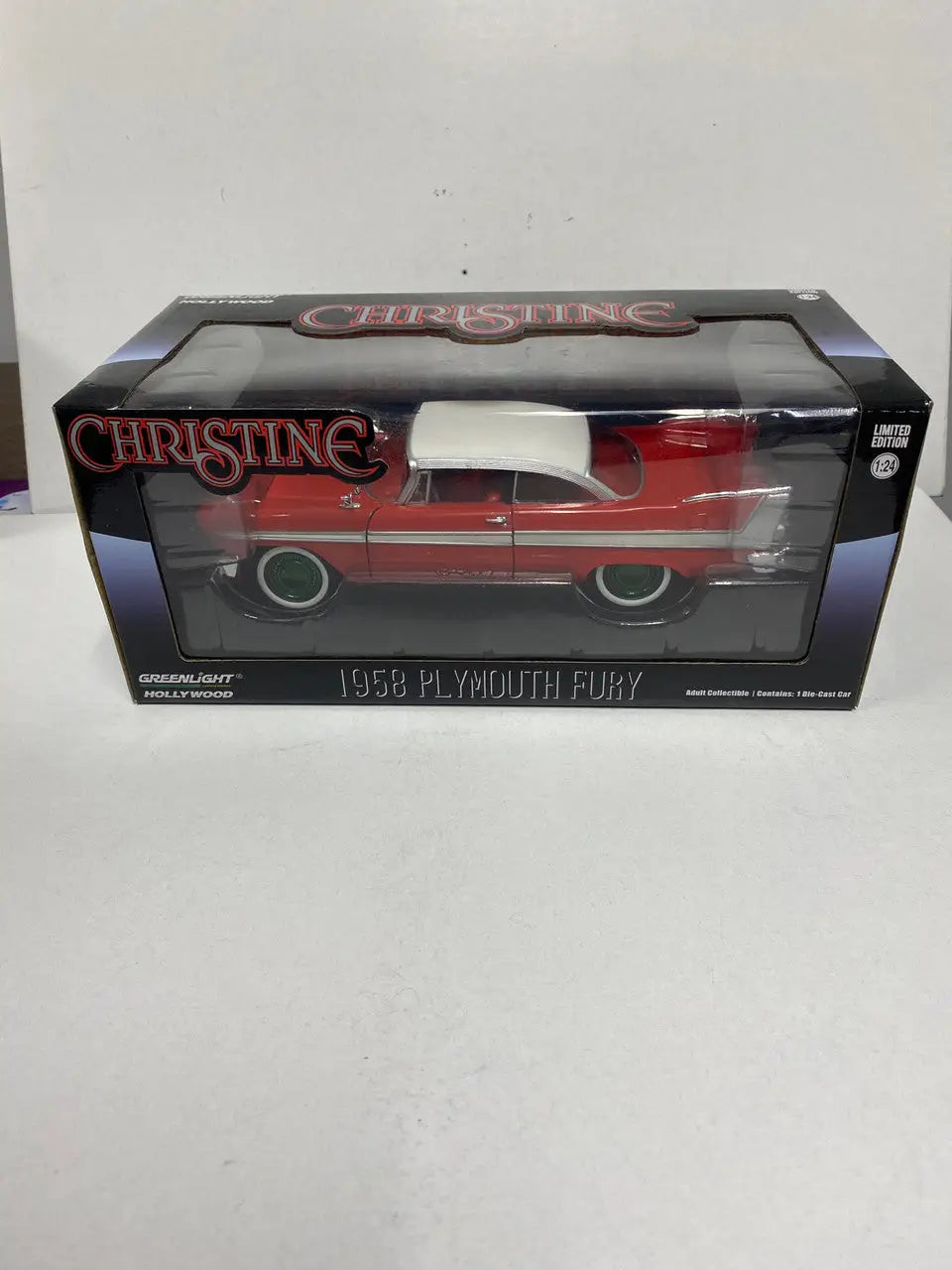 Greenlight 1:24 1958 Plymouth Fury Christine CHASE Hollywood Hobby Exclusive
