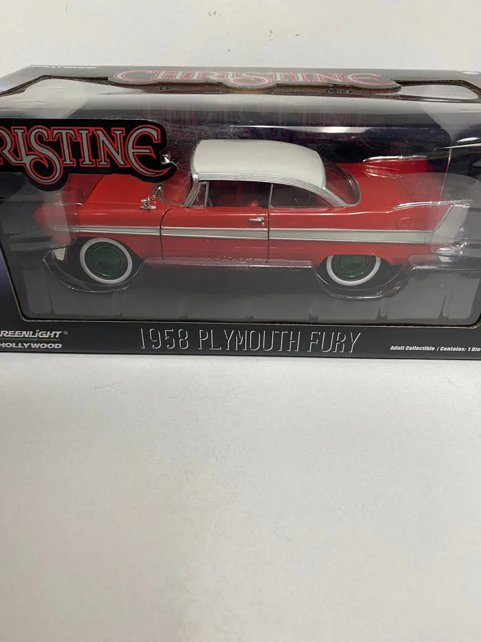 Greenlight 1:24 1958 Plymouth Fury Christine CHASE Hollywood Hobby Exclusive