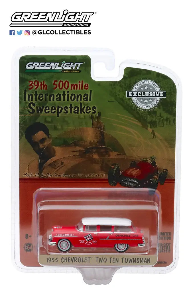 Packaged die-cast model of a red Chevrolet Two-Ten Townsman in Townsman Hobby Exclusive