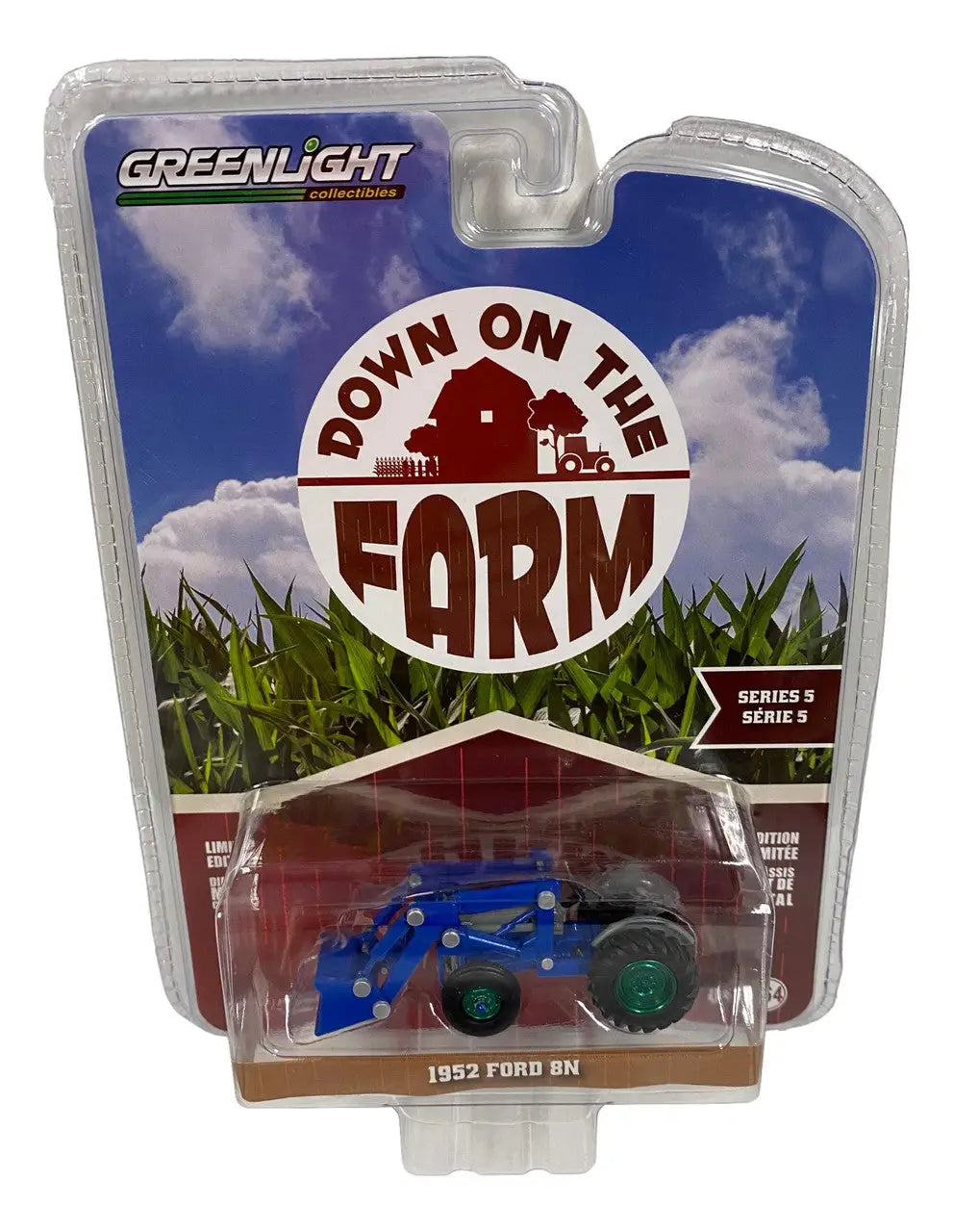 Blue 1993 Ford 8N Chase model from Greenlight’s Down on the Farm series