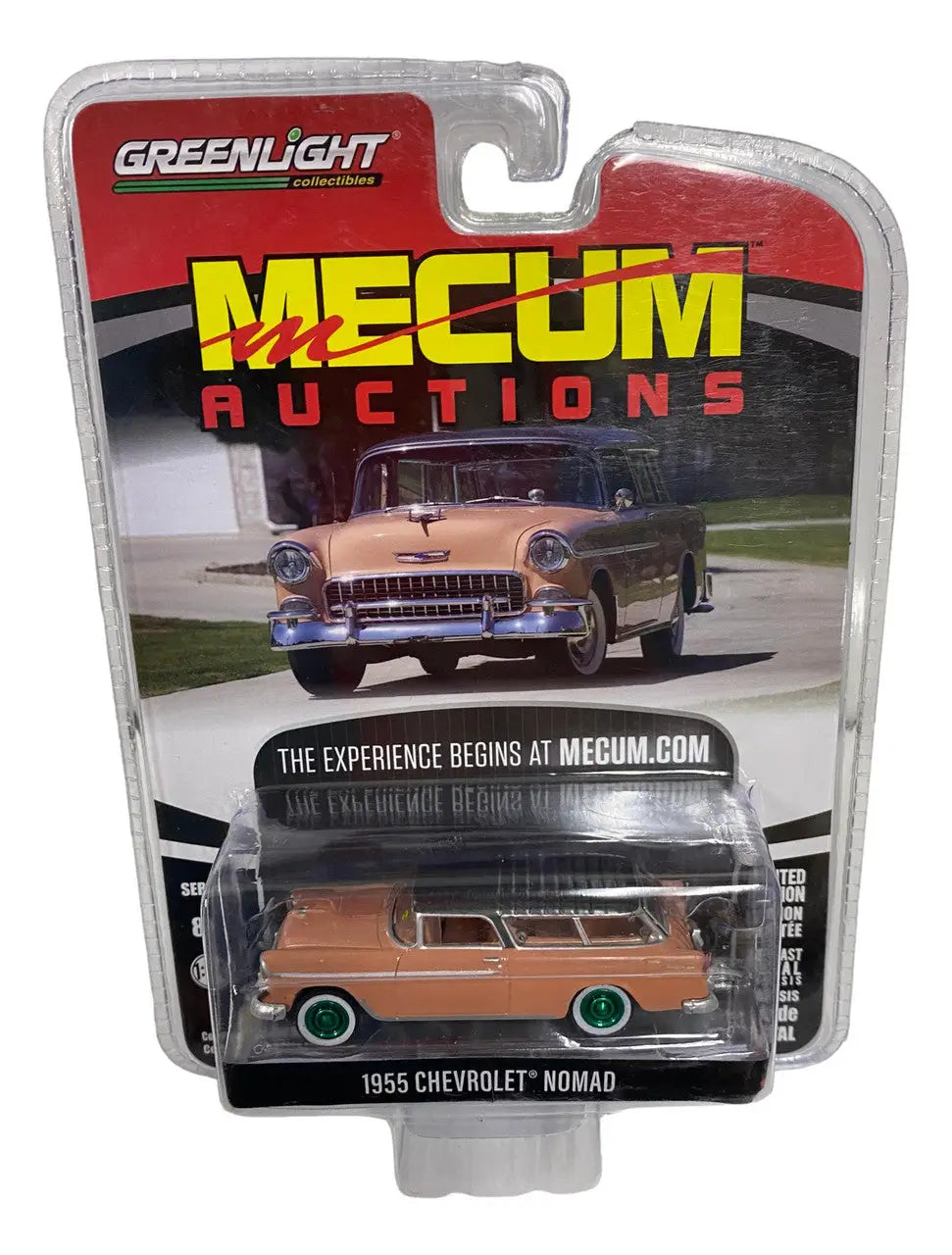Greenlight Mecum Auctions die-cast 1955 Chevrolet Nomad in copper/bronze color