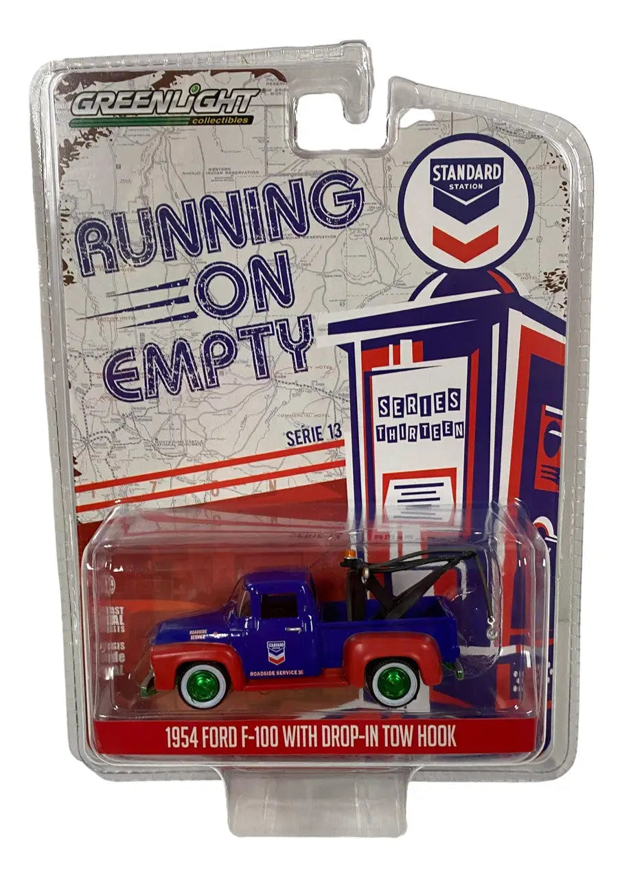 Packaged 1954 Ford F-100 with Hook Standard Oil gas pump in Running Empty series