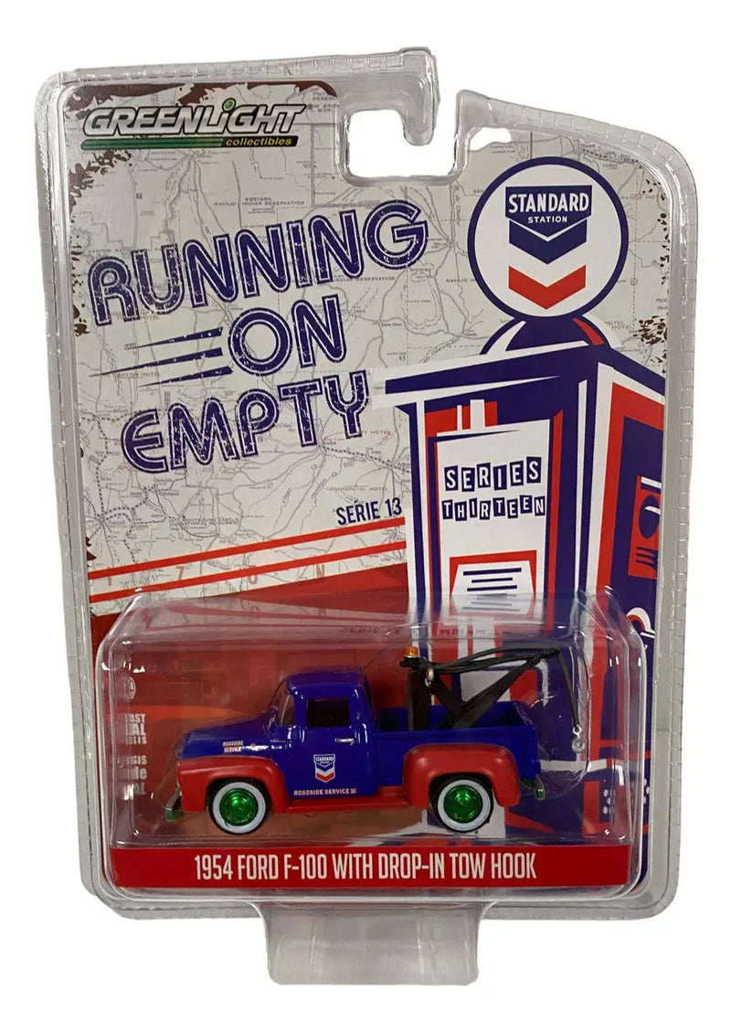 Packaged 1954 Ford F-100 with Hook Standard Oil gas pump in Running Empty series