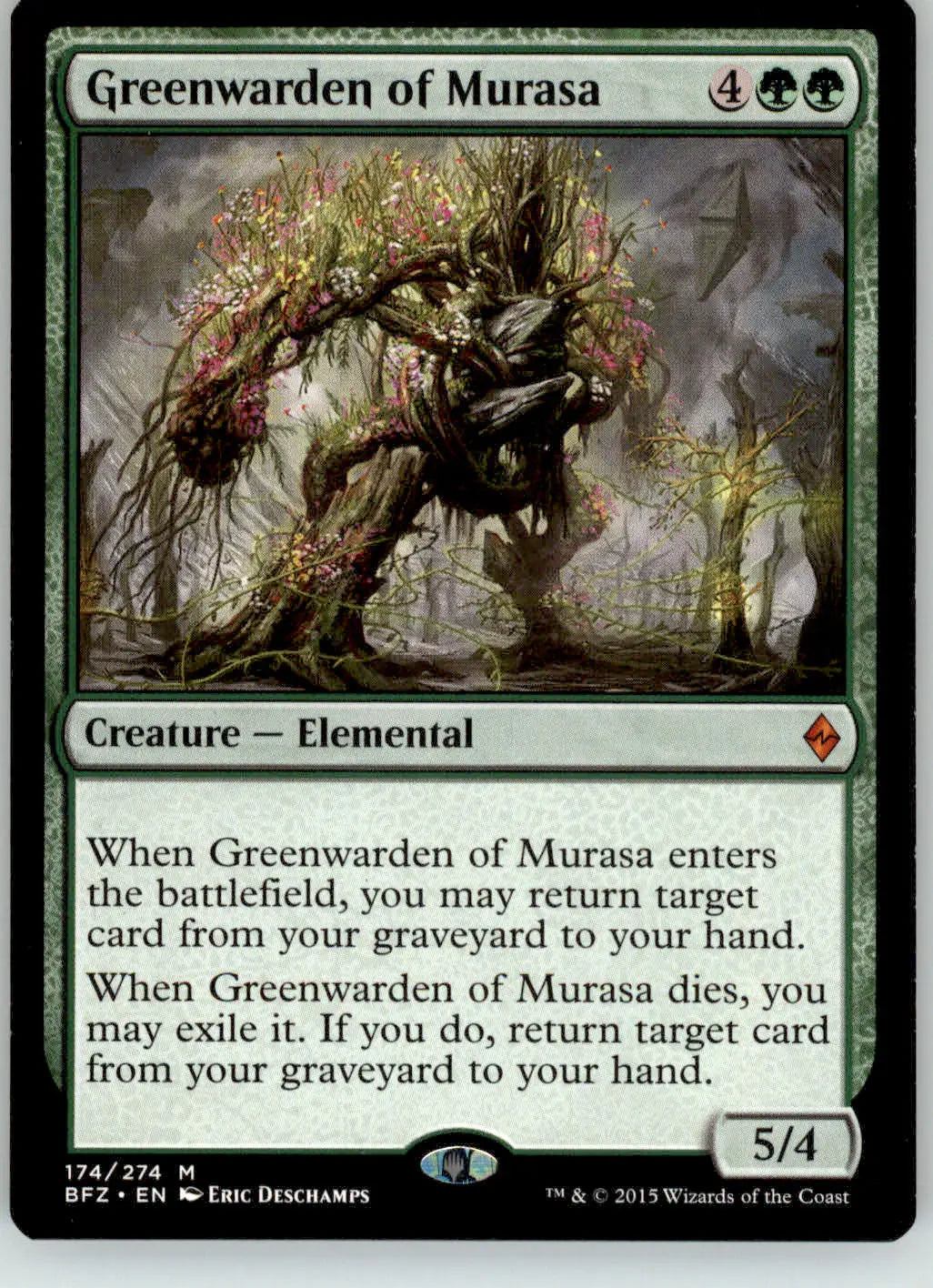 Greenwarden of Murasa - Battle for Zendikar - 174 - LP Magic: The Gathering