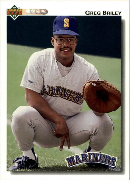 Greg Briley 1992 Upper Deck MLB #369 Baseball Card Seattle Mariners - Baseball Card Single