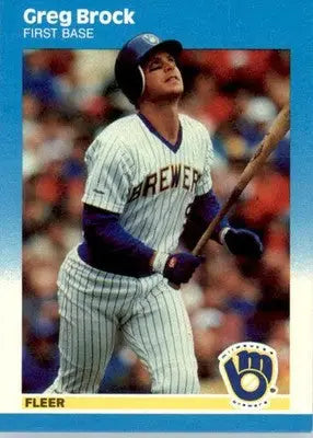 Greg Brock - 1987 Fleer Update - #U-9 - Baseball - Baseball Card Single