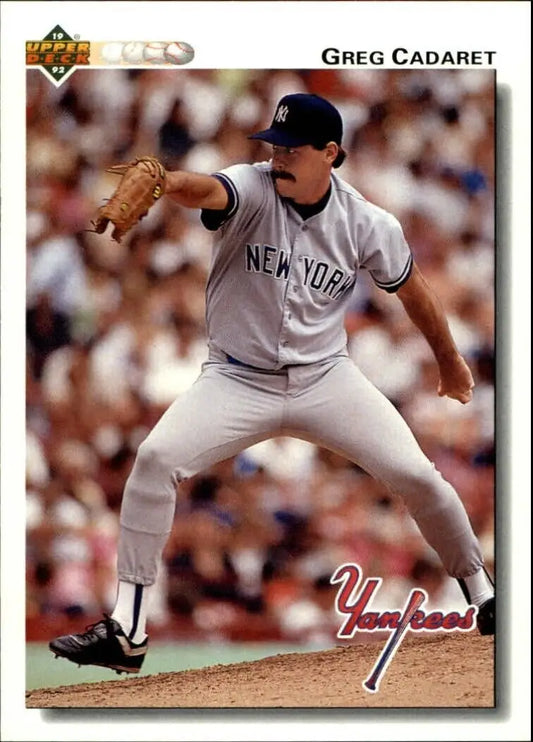 Greg Cadaret 1992 Upper Deck MLB #412 Baseball Card New York Yankees - Baseball Card Single
