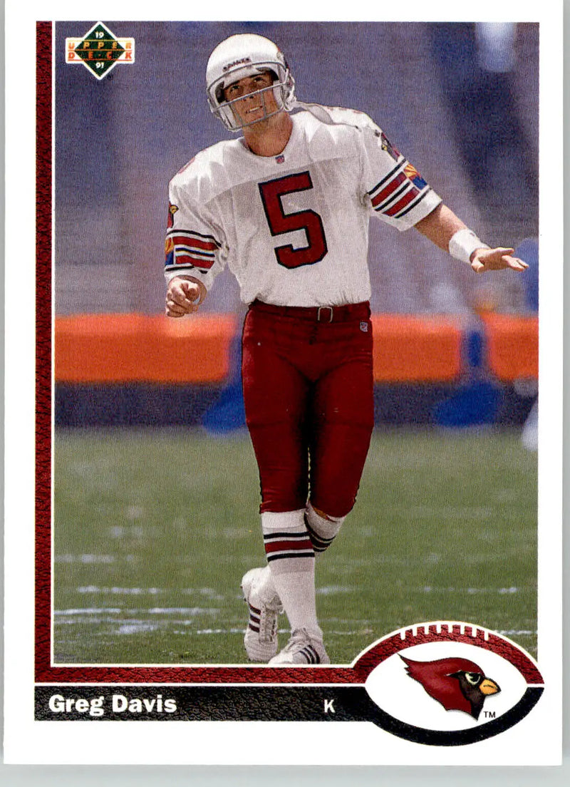 Greg Davis - 1991 Upper Deck - #591b - RC Football