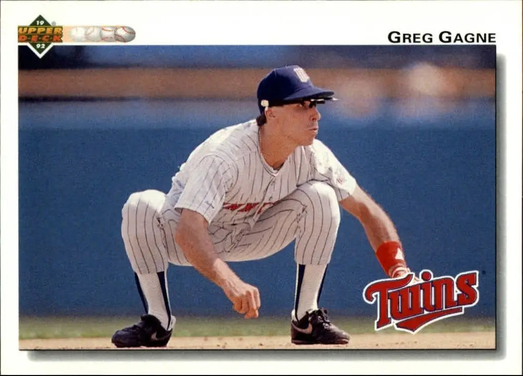 Greg Gagne 1992 Upper Deck MLB #168 Baseball Card Minnesota Twins - Baseball Card Single