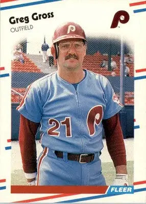 Greg Gross - 1988 Fleer - #302 - Baseball - Baseball Card Single