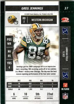 Greg Jennings - 2009 Playoff Contenders - #37 - Football - Football Card Single