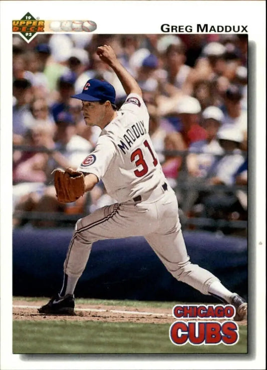 Greg Maddux 1992 Upper Deck MLB #353 Baseball Card Chicago Cubs - Baseball Card Single