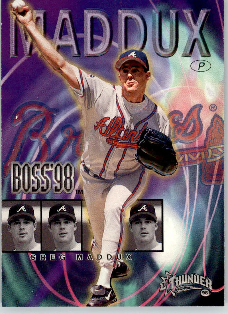Greg Maddux - 1998 Circa Thunder - #12B - Boss Baseball - Baseball Card Single