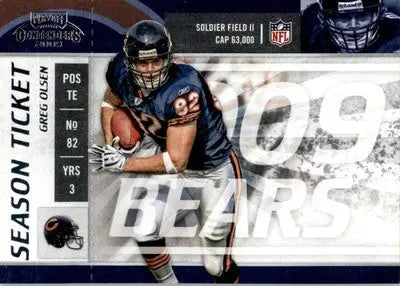 Greg Olsen - 2009 Playoff Contenders - #18 - Football - Football Card Single