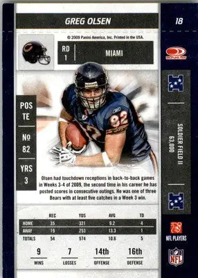 Greg Olsen - 2009 Playoff Contenders - #18 - Football - Football Card Single