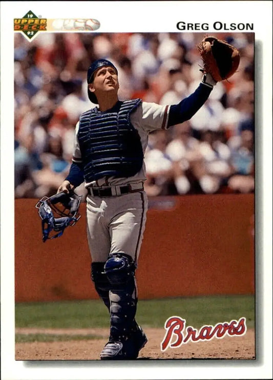 Greg Olson 1992 Upper Deck MLB #189 Baseball Card Atlanta Braves - Baseball Card Single