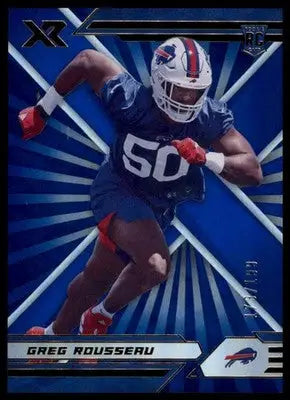 Greg Rousseau Rookie 2021 Panini XR Blue #/199 #126 Buffalo Bills - Football Card Single