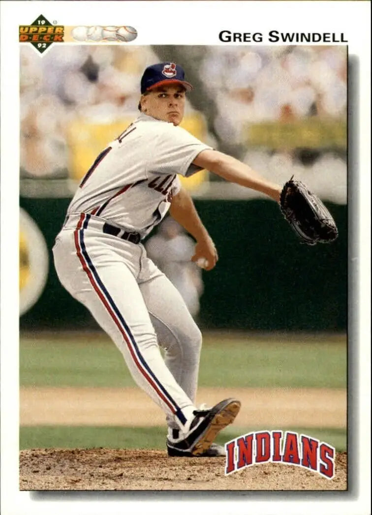 Greg Swindell 1992 Upper Deck MLB #336 Baseball Card Cleveland Indians - Baseball Card Single