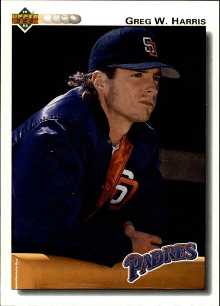 Greg W. Harris 1992 Upper Deck MLB #306 Baseball Card San Diego Padres