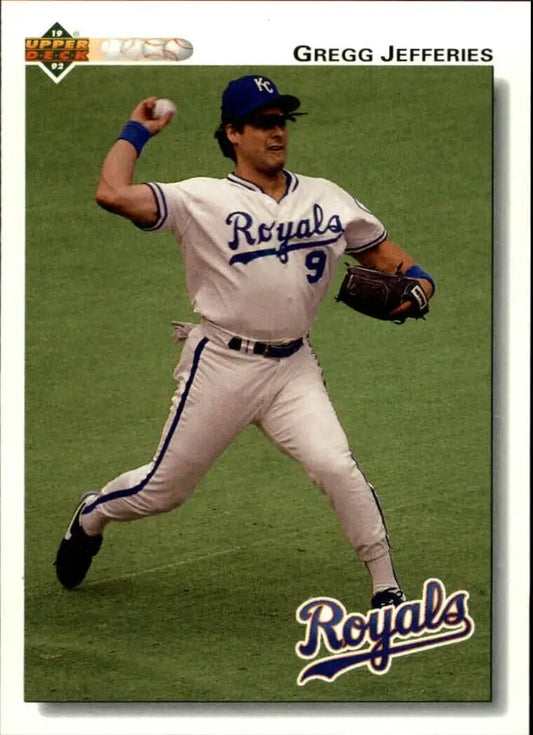 Gregg Jefferies 1992 Upper Deck MLB #725 Baseball Card Kansas City Royals - Baseball Card Single