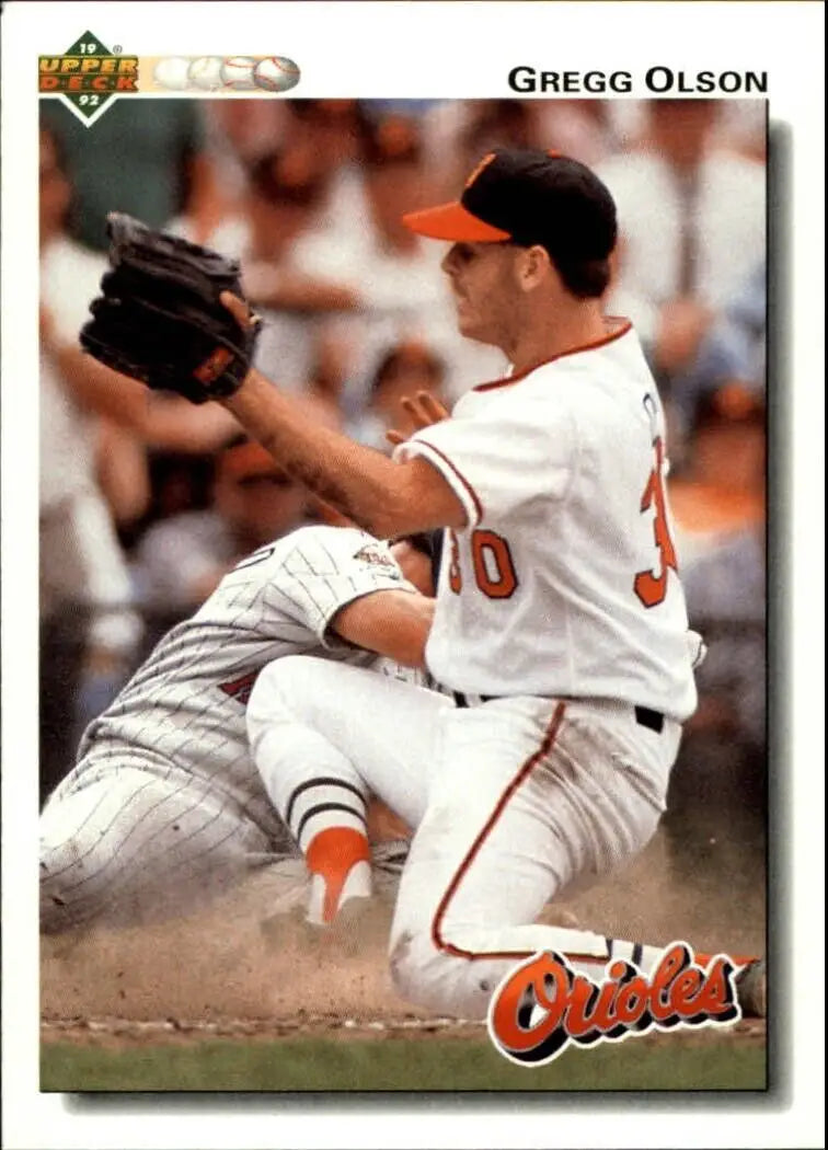Gregg Olson 1992 Upper Deck MLB #227 Baseball Card Baltimore Orioles