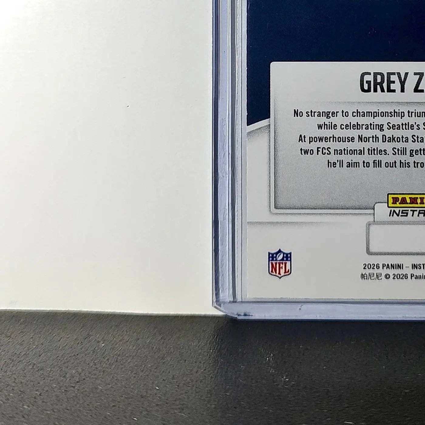 Grey Zabel Rookie 2026 Panini NFL Super Bowl LIX Champions #12 Card Seahawks - Football Card Single
