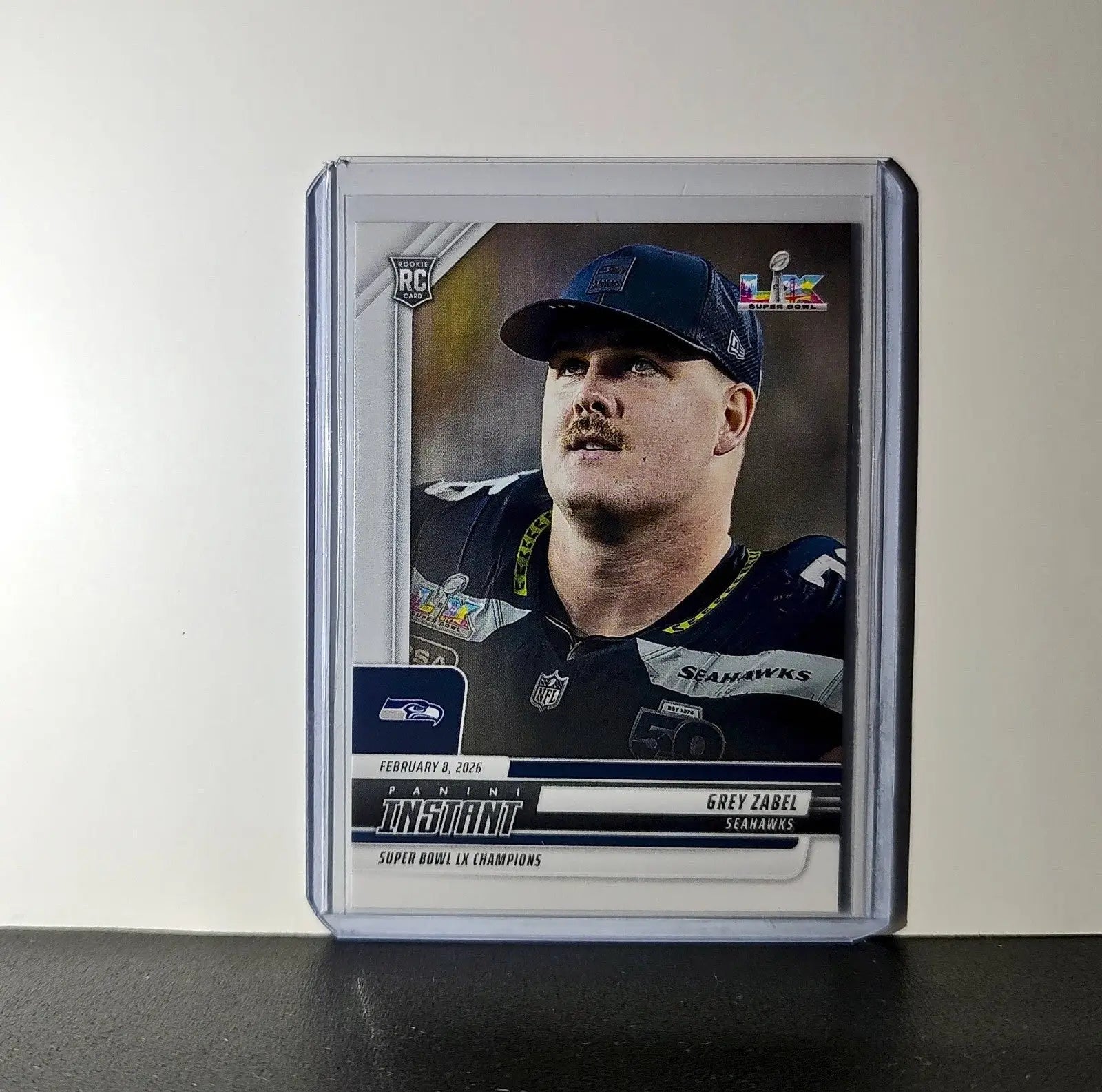 Grey Zabel Rookie 2026 Panini NFL Super Bowl LIX Champions #12 Card Seahawks - Football Card Single