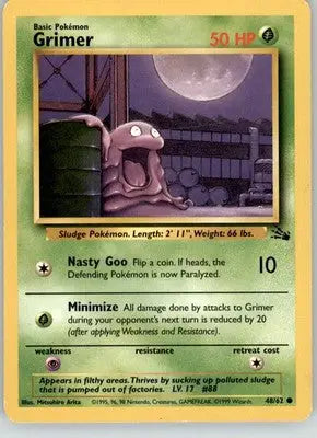 Grimer - Fossil - 48/62 - Unlimited MP Pokemon - Pokémon Card Single