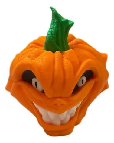 Grimkin Grinning Pumpkin 3D Printed Halloween Monster Spooky Decor Figurine - Other