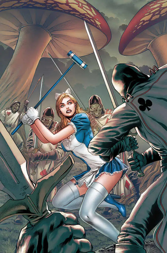 Grimm Fairy Tales Alice In Zombieland Cover A comic book cover artwork featuring Alice from fairy tales Alice