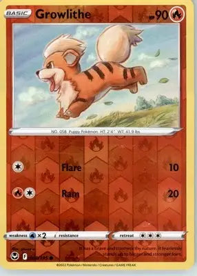 Growlithe - SWSH12: Silver Tempest - Reverse Holo LP - #019/195 - Pokémon Card Single