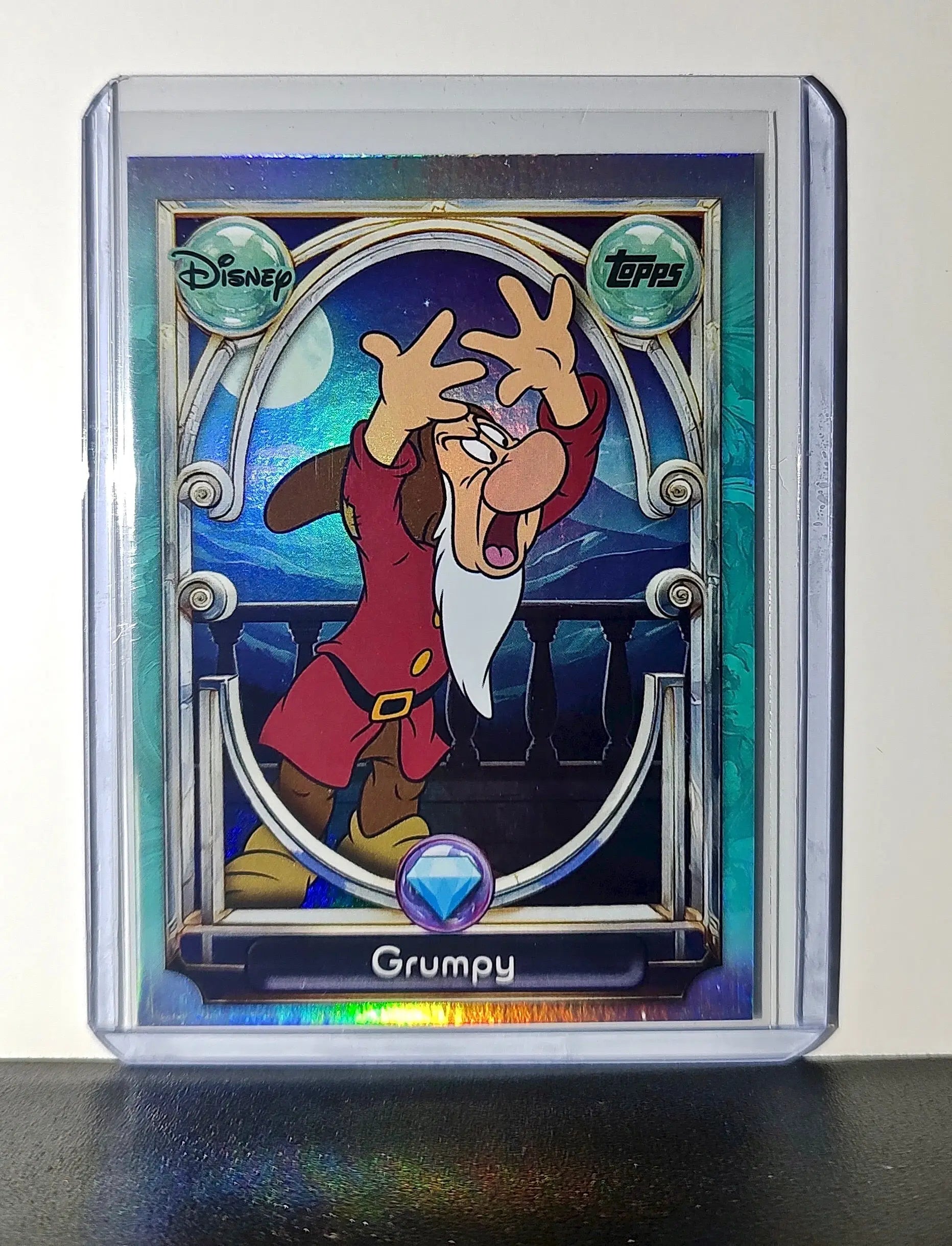 Grumpy 2025 Topps Disney Wonder #102 Diamond Card Snow White & the Seven Dwarfs